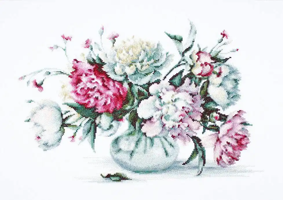 Peonies B2263L Counted Cross-Stitch Kit New Release