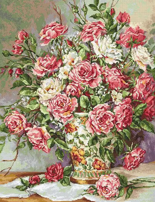 Luxury Posies for the Princess B603L Counted Cross-Stitch Kit