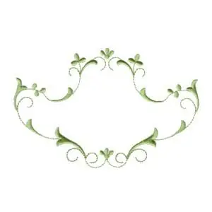 Certified Heirloom Scroll Frame Embroidery Design