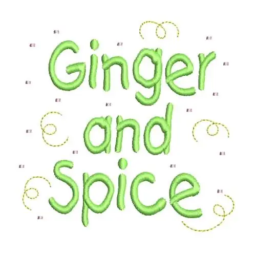 Instant Buy Ginger and Spice Embroidery Design