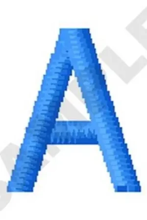 Markdown Upper Case A Embroidery Design