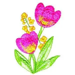 Editor’s Pick Tulips Embroidery Design