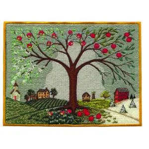 Grab Now Tree with Landscape Embroidery Design