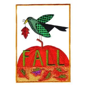 Autumn Bird Embroidery Design Low Price
