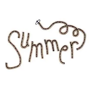 Brand New Summer text Embroidery Design
