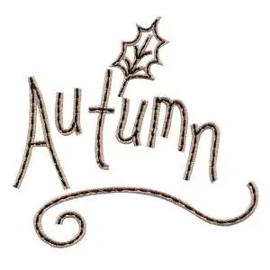 Clearance Autumn Embroidery Design