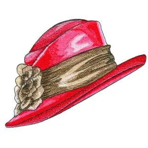 Red Hat Embroidery Design Big Sale