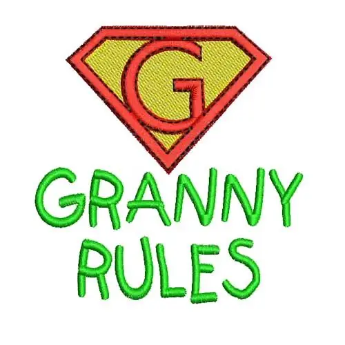 Granny Rules Embroidery Design Shop Now