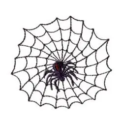 Spider on Cobweb Embroidery Design Money Back Guarantee