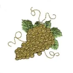Save Now Green Grapes Bunch Embroidery Design