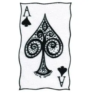 Ace of Spades Embroidery Design Markdown