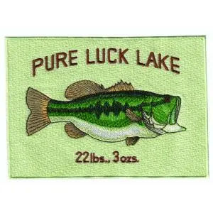 Brand New Pure Luck Lake Sign Embroidery Design