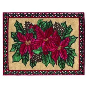 Affordable Poinsettia Decor Embroidery Design