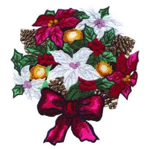 Crafted Poinsettia Bouquet Embroidery Design
