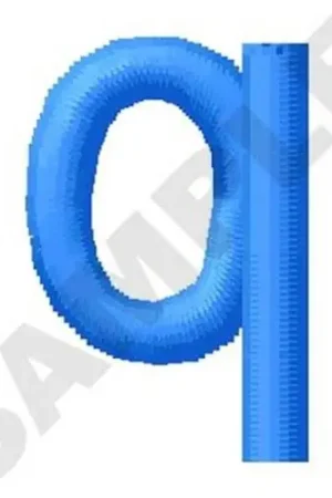 No Minimum Order Lower Case Q Embroidery Design