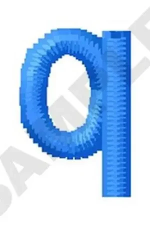 Lower Case Q Embroidery Design Reduced Price
