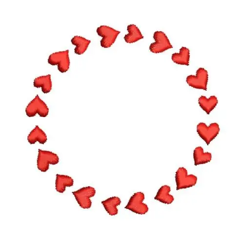 Best Price Heart Circle Embroidery Design