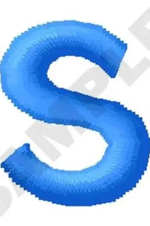 Lower Case S Embroidery Design Original