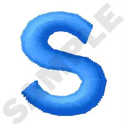 Lower Case S Embroidery Design Original