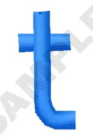 Lower Case T Embroidery Design Low Price