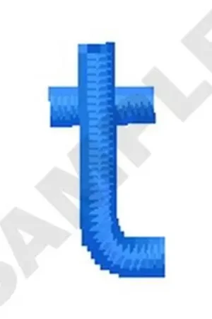 Fast Shipping Lower Case T Embroidery Design