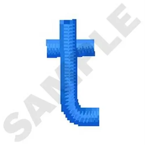 Fast Shipping Lower Case T Embroidery Design