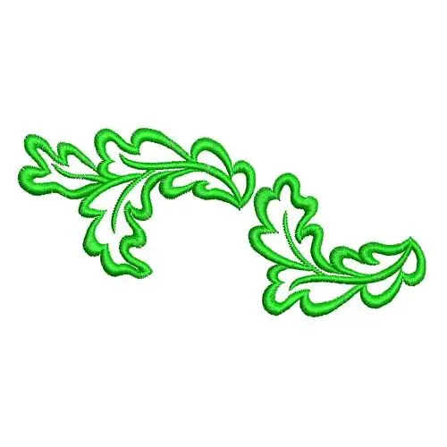 Linen Leaves Border Embroidery Design While Supplies Last