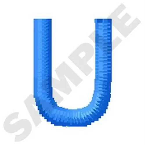 Original Upper Case U Embroidery Design