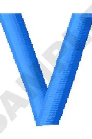 Lower Case V Embroidery Design Discount