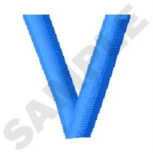 Lower Case V Embroidery Design Discount