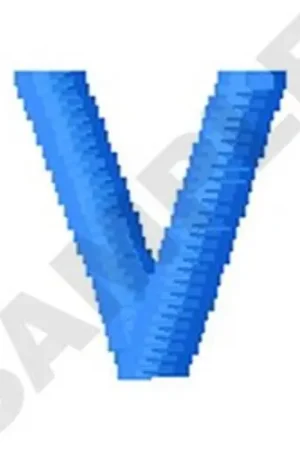 Lower Case V Embroidery Design Popular