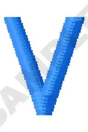Last Chance Upper Case V Embroidery Design