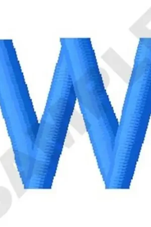 Lower Case W Embroidery Design Factory Price