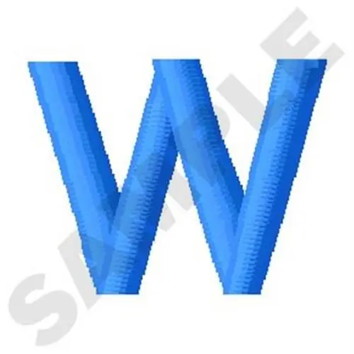 Lower Case W Embroidery Design Factory Price