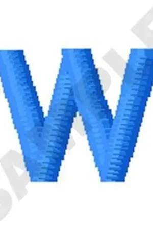 Free Delivery Lower Case W Embroidery Design