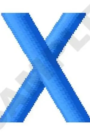 Original Lower Case X Embroidery Design