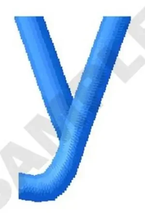 Lower Case Y Embroidery Design Same Day Shipping
