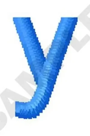 Lower Case Y Embroidery Design Original