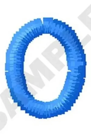 Handmade Number Zero Embroidery Design