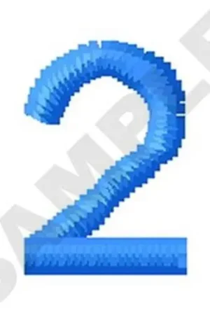 Fresh Stock Number Two Embroidery Design
