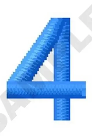 Number Four Embroidery Design Viral
