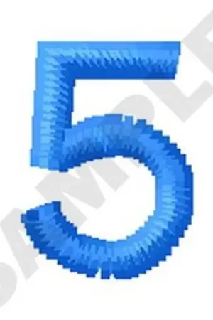 Don’t Miss Out Number Five Embroidery Design
