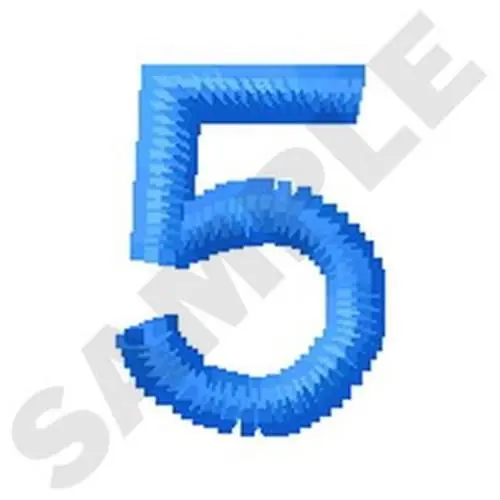 Don’t Miss Out Number Five Embroidery Design