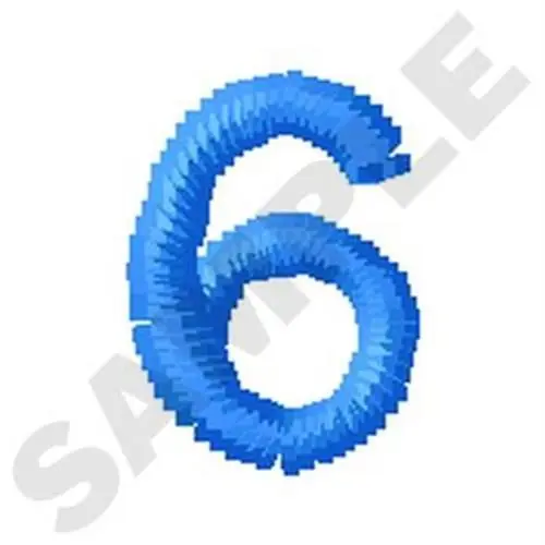 Express Delivery Number Six Embroidery Design