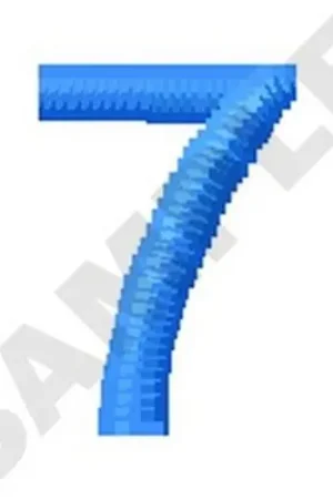 Genuine Number Seven Embroidery Design
