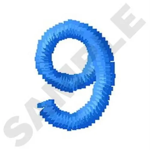 Affordable Number Nine Embroidery Design