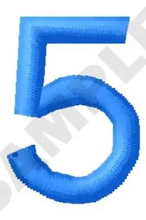 Money Back Guarantee Number Five Embroidery Design