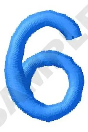 Number Six Embroidery Design Buy Online