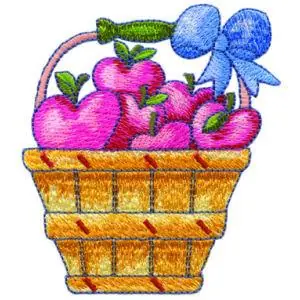Deal Apple Basket Embroidery Design
