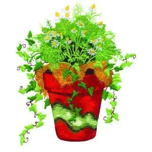 Viral Chamomile Embroidery Design
